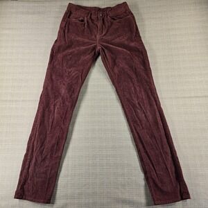 Brooks Brothers Red Fleece Pants Mens 30x32 Burgundy Corduroy Stretch 5-Pocket